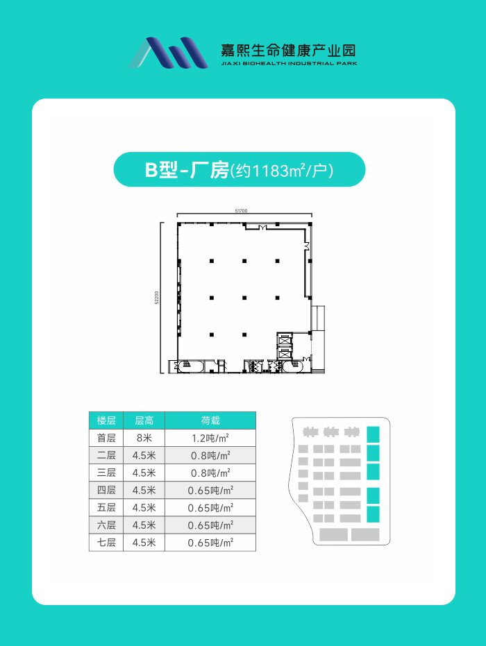 B型-厂房(约1183㎡/户)